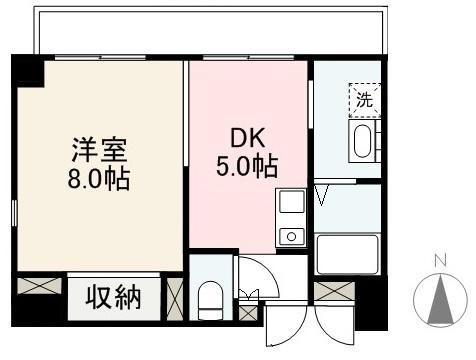 HOSOKAWA BUILD(1DK/2階)の間取り写真