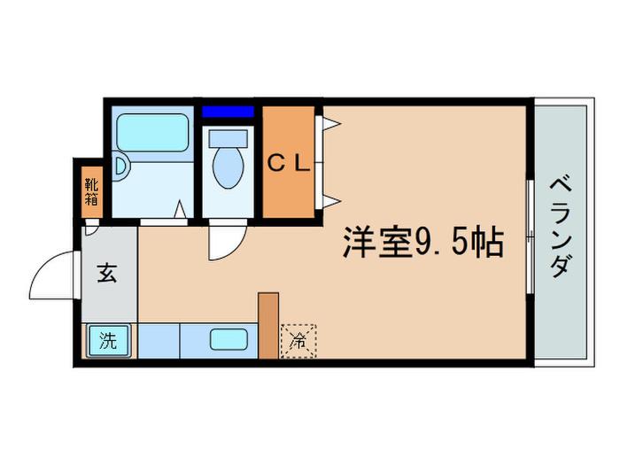 リカレント草津(ワンルーム/3階)の間取り写真