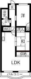 BELONG枚方東1番館(2LDK/3階)の間取り写真