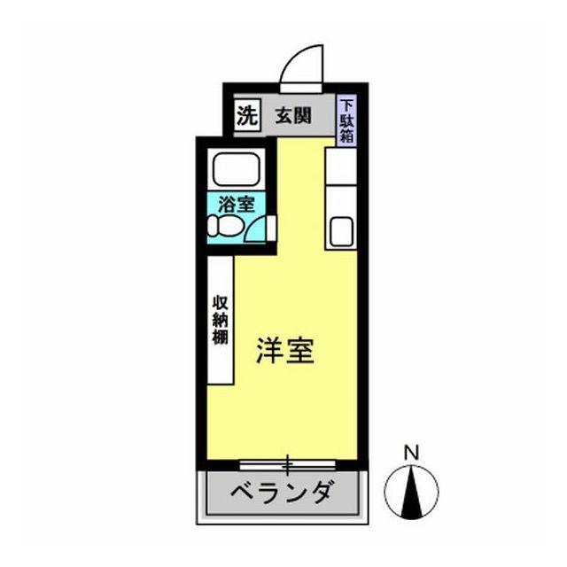 マイハート2(ワンルーム/3階)の間取り写真