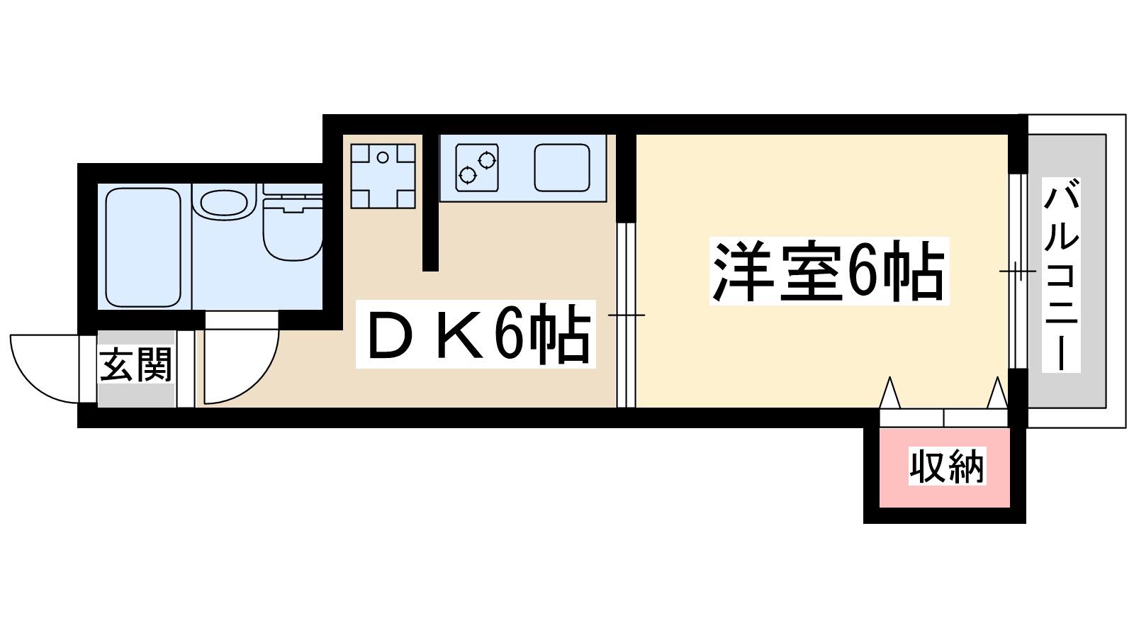 レクシア西中島3(1DK/8階)の間取り写真