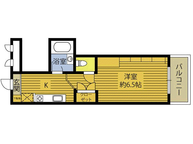 グレイス壱番館 205号(1K/2階)の間取り写真