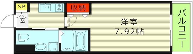 LIVE CASA千林大宮(1K/3階)の間取り写真