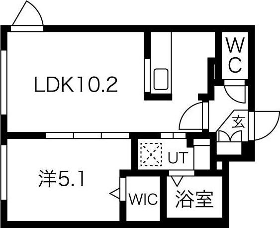 LA・VISTA 4-12(1LDK/3階)の間取り写真