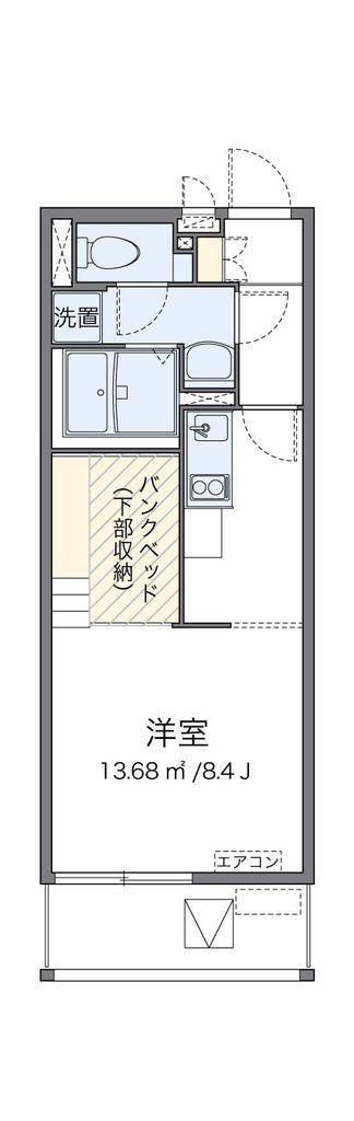 ミランダ長須賀(ワンルーム/3階)の間取り写真