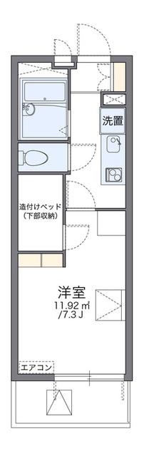 レオパレス新座サンハイツ(1K/4階)の間取り写真