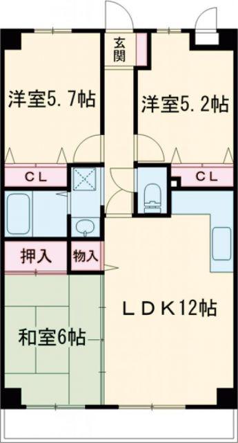 フォレストシティー町田(3LDK/2階)の間取り写真
