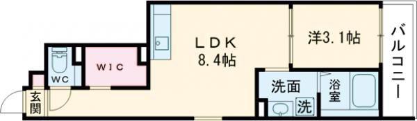 S-MOVE大阪鶴見(1LDK/2階)の間取り写真