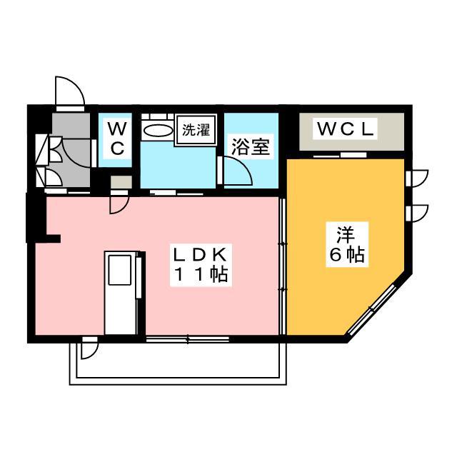 NOTE AMBIENTALI横浜(1LDK/4階)の間取り写真
