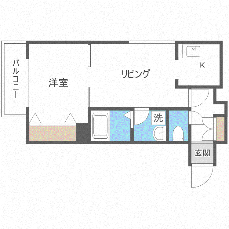 グランメゾン南4(1LDK/4階)の間取り写真