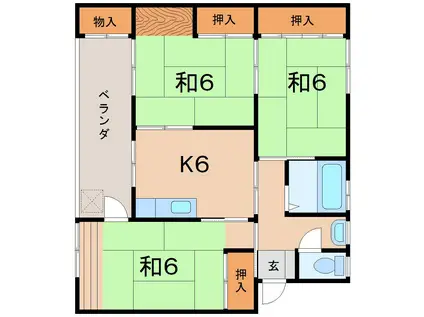 清野マンション(3K/4階)の間取り写真