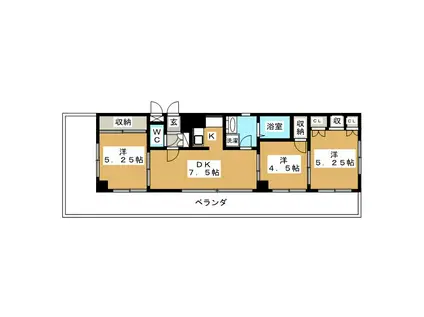 千代田苑マンション(3DK/3階)の間取り写真