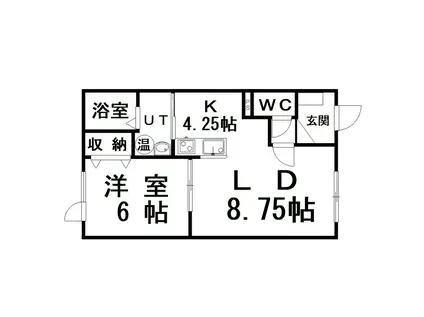 アマラントⅡ(1LDK/1階)の間取り写真