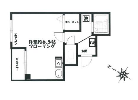 EW TOKYO(1K/6階)の間取り写真