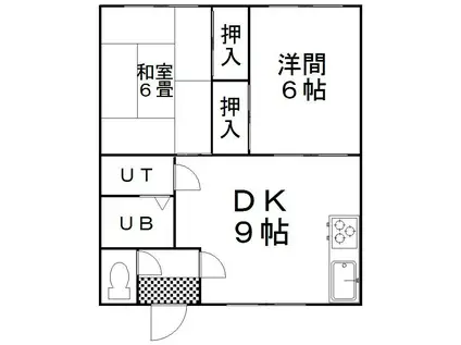 コーポラフィーネ(2DK/2階)の間取り写真