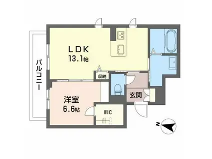ＪＲ阪和線 紀伊中ノ島駅 徒歩10分 4階建 新築(1LDK/4階)の間取り写真