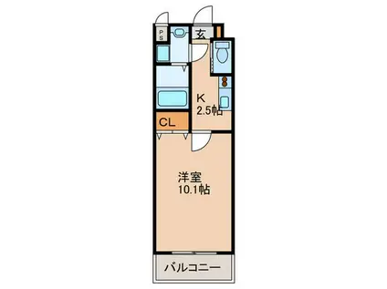 ラフィーネ塚本(1K/1階)の間取り写真