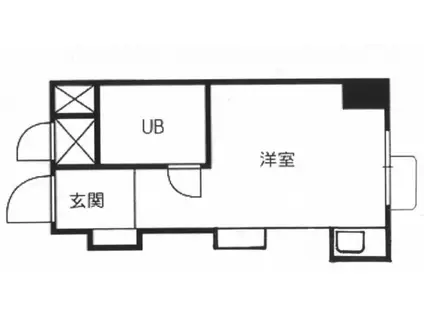 チサンマンション広島(ワンルーム/6階)の間取り写真