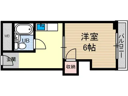 山崎第8マンション(1K/2階)の間取り写真