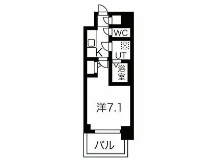 サムティ大阪GRAND イースト(1K/8階)の間取り写真
