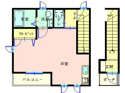 シャーメゾン DHARMA(ワンルーム/2階)の間取り写真