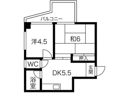ワコー大塚マンションA棟(2DK/8階)の間取り写真