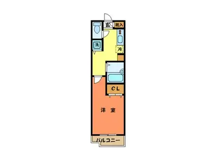 スカイコート八王子第5(1K/7階)の間取り写真