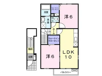 プレミール(2LDK/2階)の間取り写真