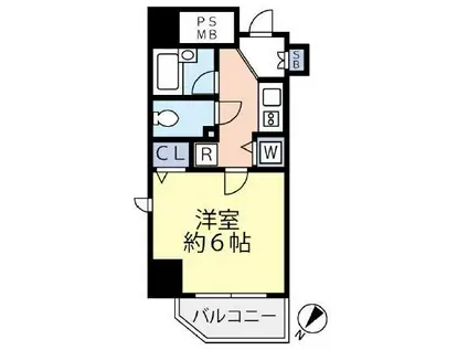 パークウェル川崎弐番館(1K/7階)の間取り写真