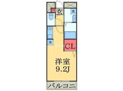 エテルノカーサ東千葉(ワンルーム/4階)の間取り写真