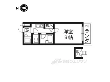 ステージハウス(1K/2階)の間取り写真