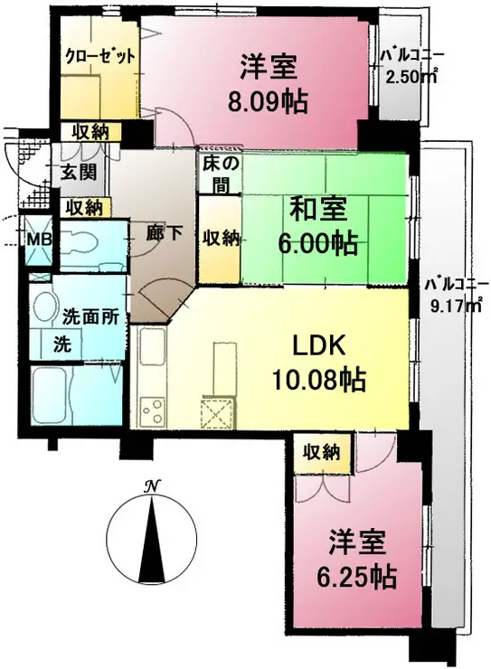 ビューテラス 4階階 間取り