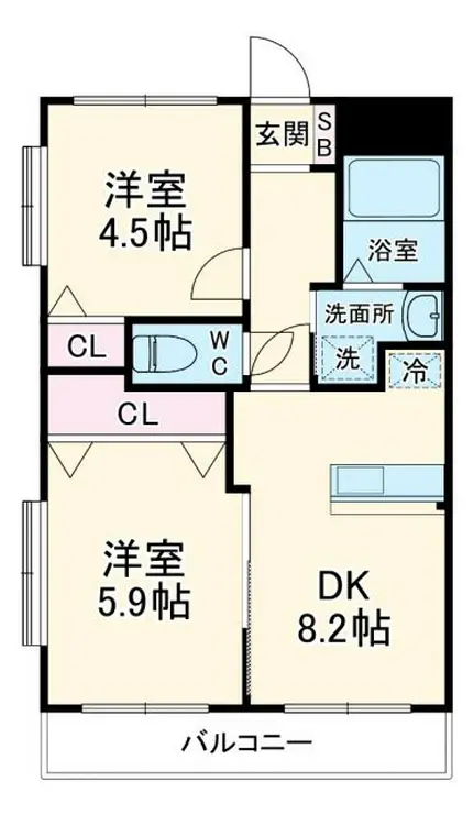 ベルビュー矢切弐番館 3階階 間取り