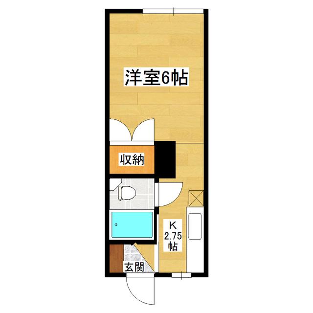 美幸マンション(1K/2階)の間取り写真