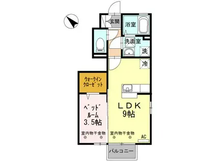 アルタイル藤ノ木(1LDK/1階)の間取り写真