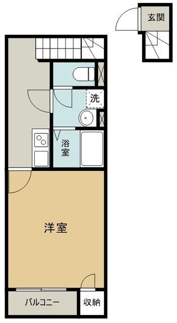 クレイノHIRO(1K/1階)の間取り写真