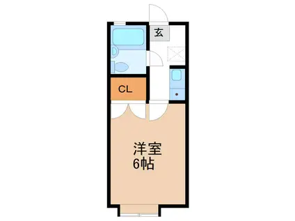 松野ハイツII(1K/2階)の間取り写真