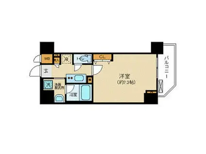 ZOOM九段下(1K/10階)の間取り写真