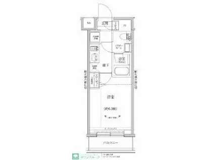 RELUXIA横濱元町(1K/4階)の間取り写真