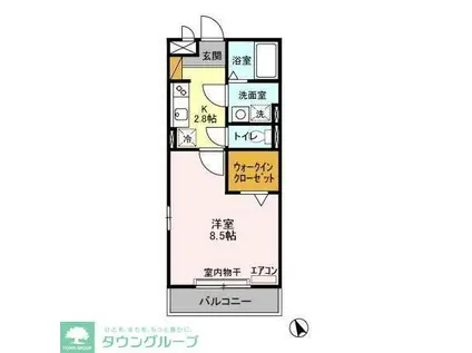 コンフォールK(1K/3階)の間取り写真