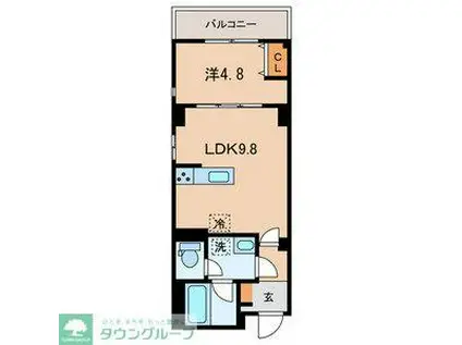 カーザ・ブランカ北斎(1LDK/2階)の間取り写真