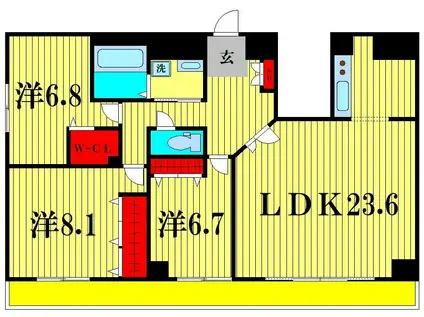 エルピス(3LDK/4階)の間取り写真