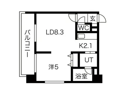 MYプラザ円山公園(1LDK/3階)の間取り写真