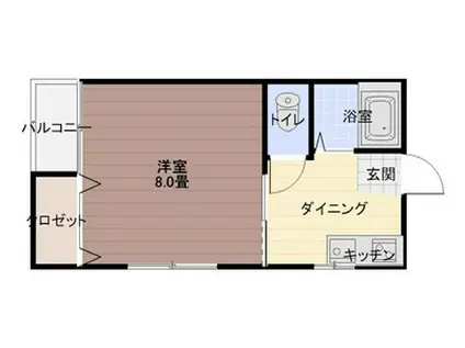 ハイムマーチ(1K/2階)の間取り写真