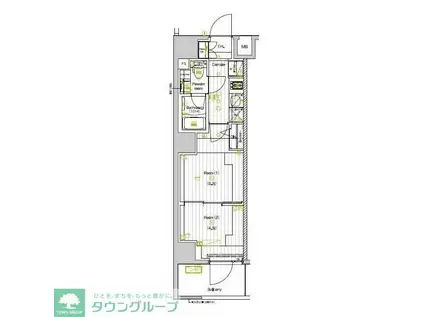 PREMIUM CUBE 両国DEUX(2K/6階)の間取り写真