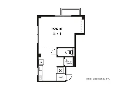 BELK泉(1K/2階)の間取り写真