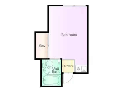 サンハイツ藤(ワンルーム/2階)の間取り写真