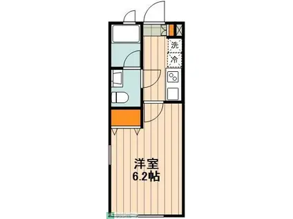 ステラ府中(1K/1階)の間取り写真