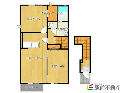 ブライドガーデンIIIB(2LDK/2階)の間取り写真