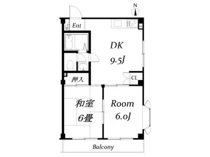 グレイスレジデンス(2DK/1階)の間取り写真